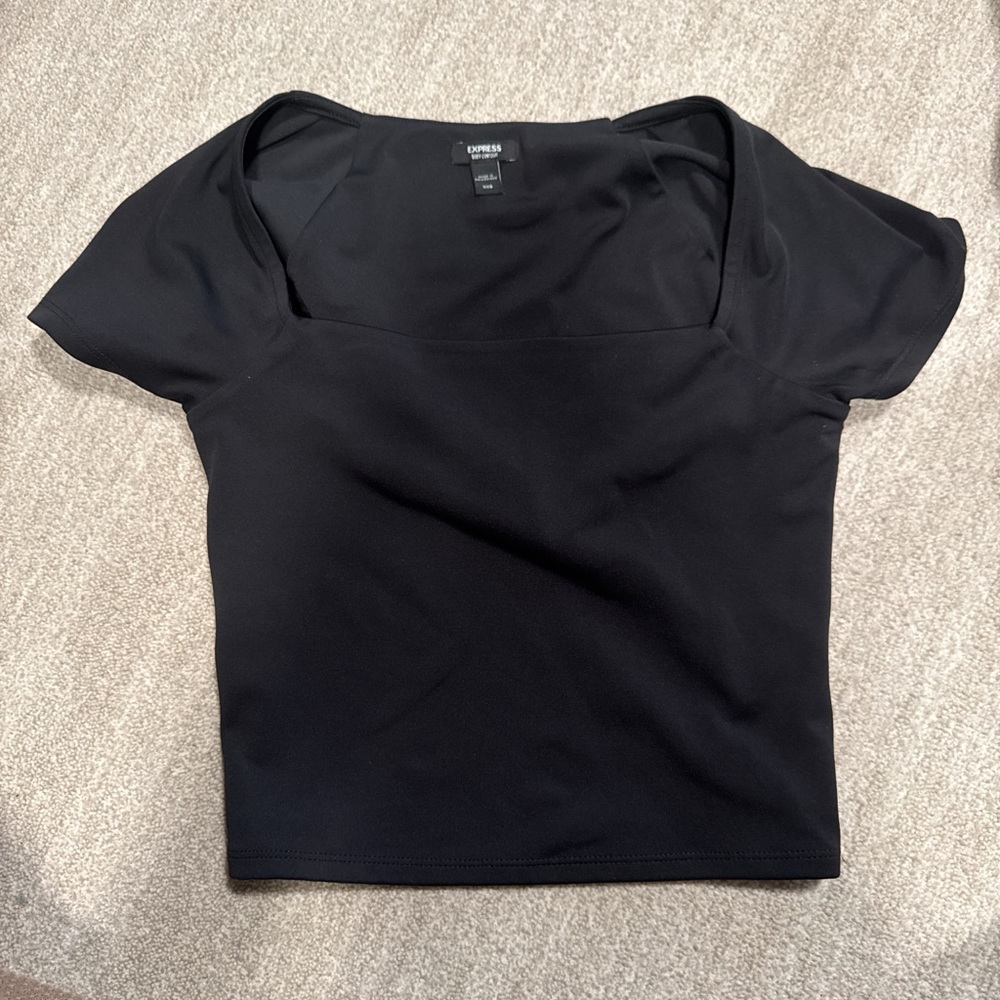 Express Women's Black Crop Top